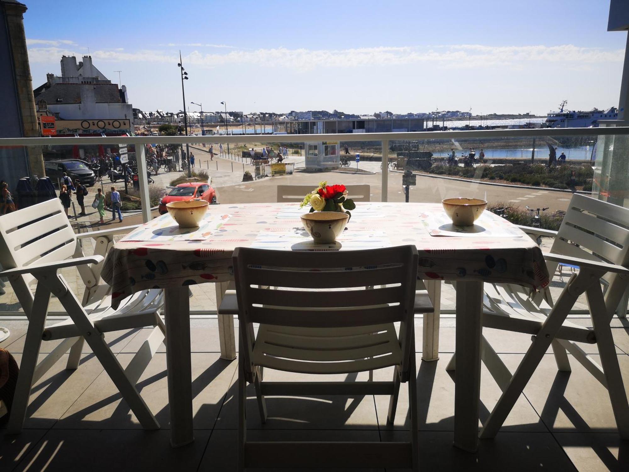 T2 Balcon Vue Mer Parking Et Entree Securises Tout A Pied Quiberon Exterior foto